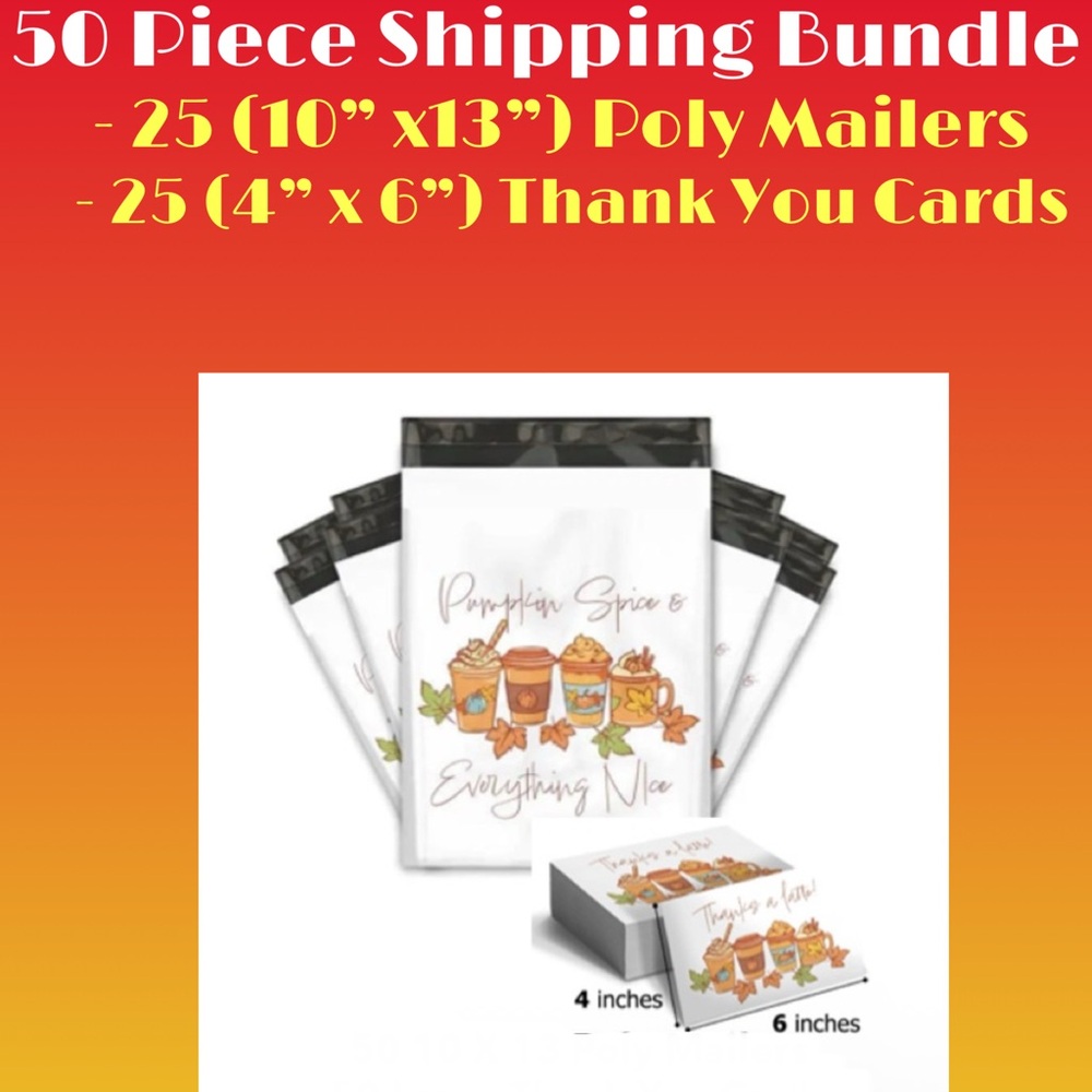 BUY NOW 50 Piece Pumpkin Spice Shipping Bundle